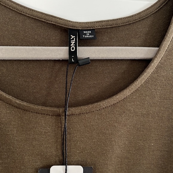 ONLY Olive Green Bodycon Midi Dress Large - Picture 3 of 4